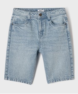 Bermuda en jean délavé coupe skater garçon[MISSING]